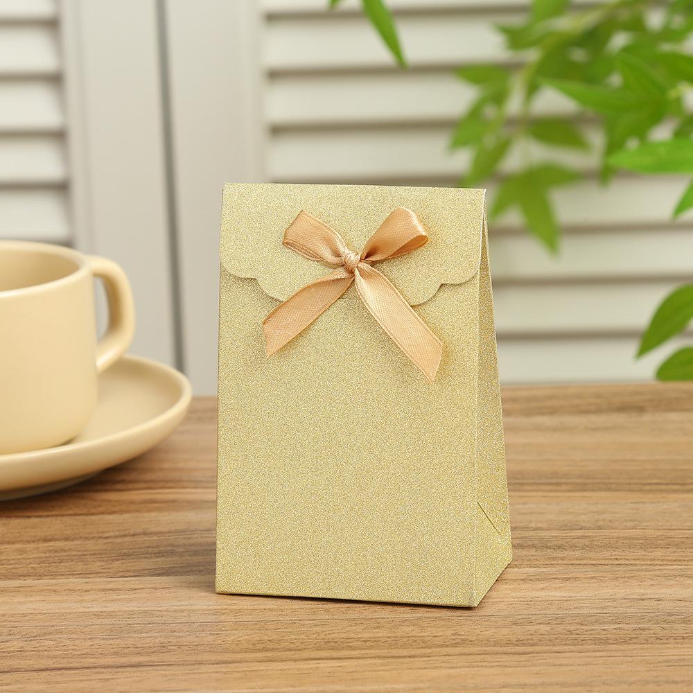 12pcs Glitter Paper Gift Bags With Bow Small Candy Treat Bags For Wedding Bridal Shower Birthdays Party Favors Gift Wrapping Set
