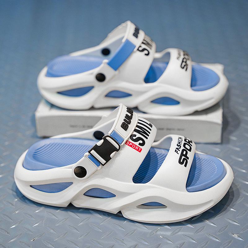Sandalias de Verano para Hombre Ultra-Cómodas con Suela Gruesa de Material EVA Transpirable para Actividades en Interiores y Exteriores para la Playa, Piscina, Parque Acuático