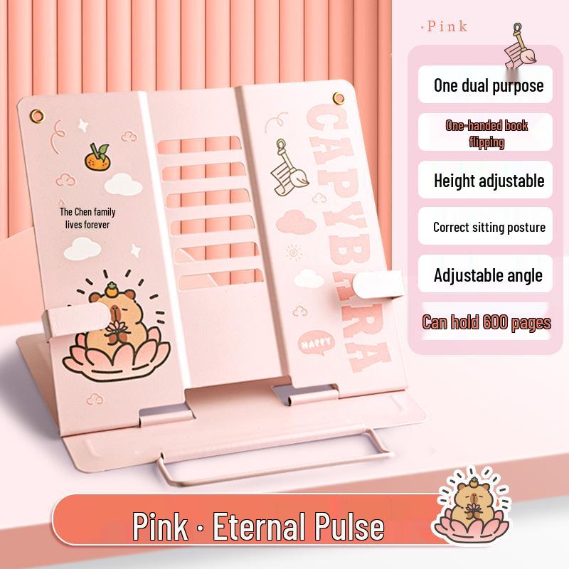 Kaba Bear Adjustable Reading Stand - Multifunctional Metal Book Holder for Students