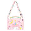 For Samsung Galaxy Tab A9+ Case Handle Unicorn Retractable Kickstand Silicone Tablet Cover with Shoulder Strap
