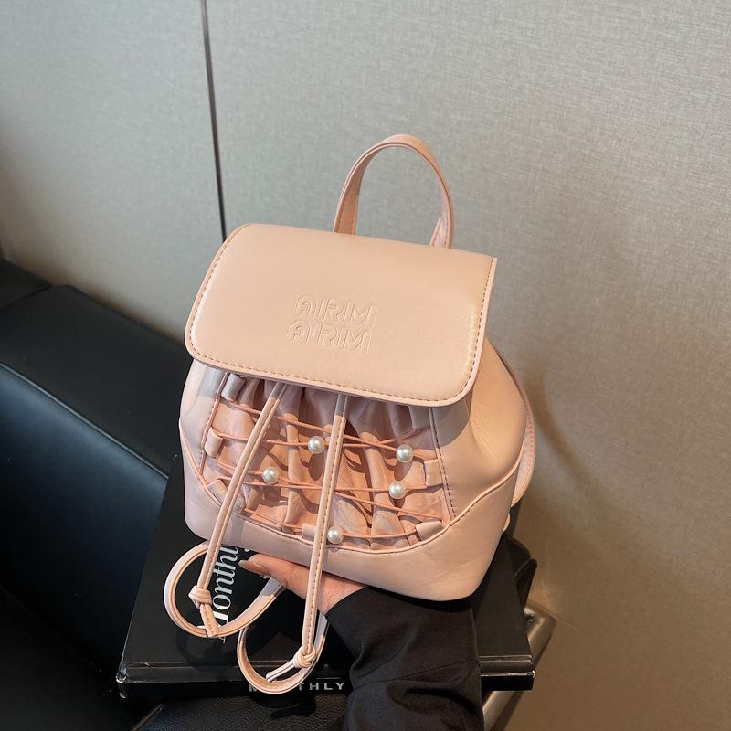 Niche Design Fashionable Backpack New High-end Versatile Casual Bucket Bag Lightweight Small Backpack