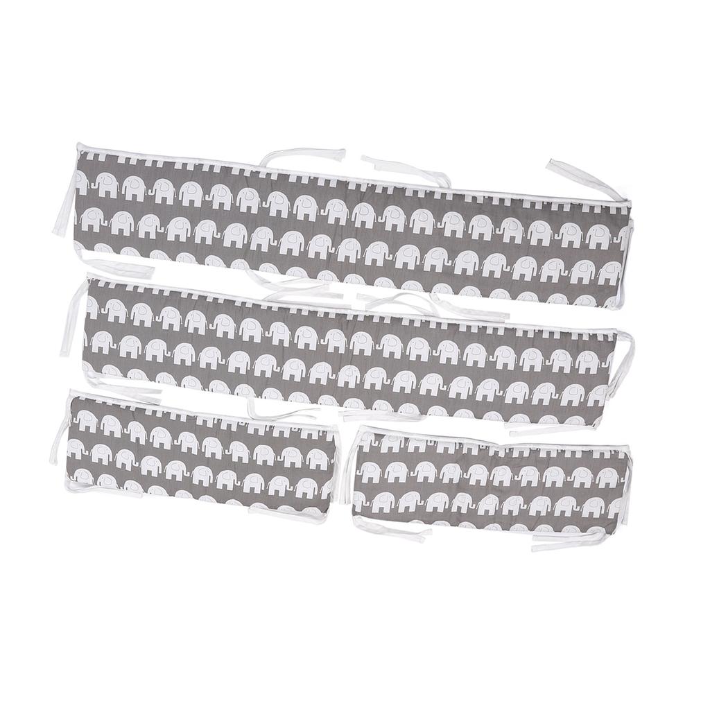 4 ks Chránič do postýlky Proti nárazu Měkký Odnímatelný Bavlna Bezpečný Prodyšný Bezpečnostní Chránič do postýlky pro Plný