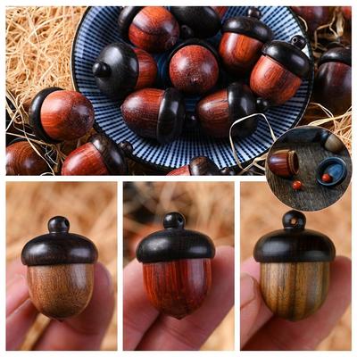 Mini Portable Outdoor Mini Sandalwood Rescue Pill Case Medicine Tablet Container Medicine Pill Box Granule Storage Box