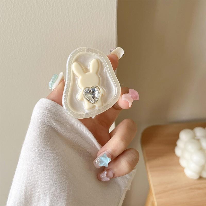 

Little Bear Water Diamond Mobile Airbag Bracket Adhesive Rabbit Retractable Love Desk Stand Ins Wind Portable
