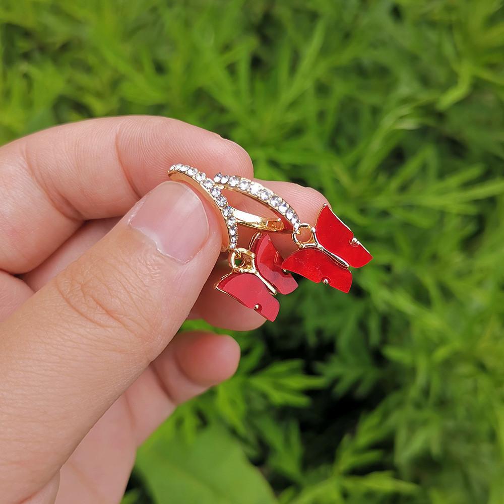 Alloy Butterfly Elegant Earrings Trendy Multicolor Fashion Jewelry For Women
