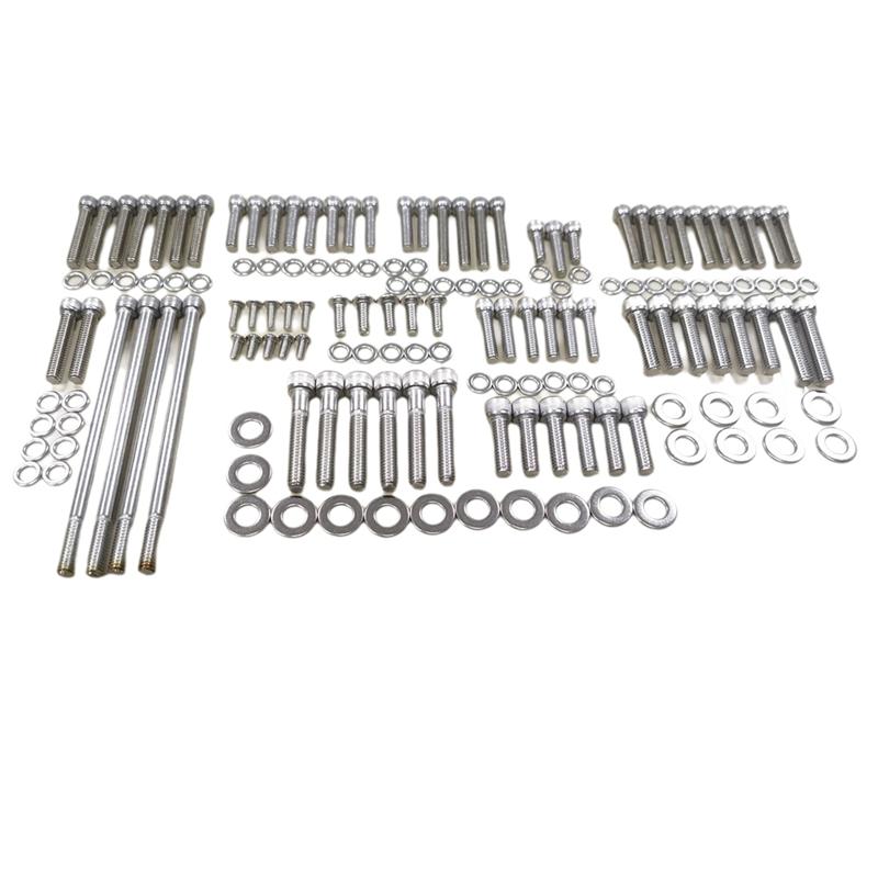 NEW-Kit Of Motor Stainless Steel Engine Screw Bolts For  Touring Electra Glide Street Glide Road Glide Road King CVO 2007-