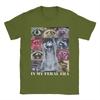 T-shirt Unisexe 'Dans Mon Époque Sauvage' Raccoon Animal Meme Drôle Hauts 100% Coton Nouveauté Manches Courtes Col Rond Idée Cadeau T-shirts