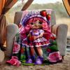 Erdbeer-Flanell-Decke Weich Warm Ganzjahres-Überwurf, Design für Camping, Autoreisen, Wandern Sofa, Bett, Büro Perfektes Geschenk für Partys