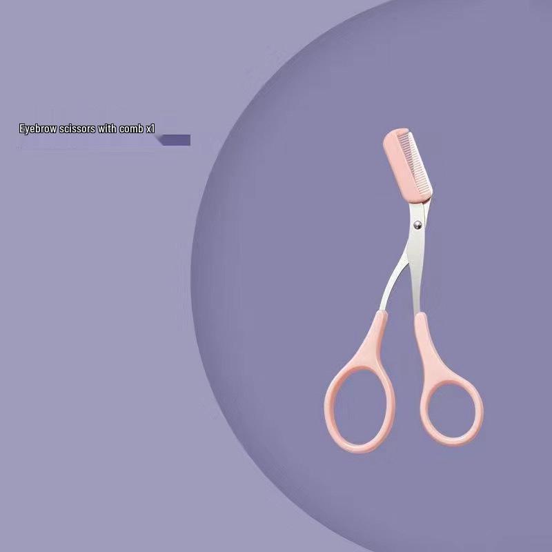 Crescent Moon Safety Eyebrow Trimmer with Comb