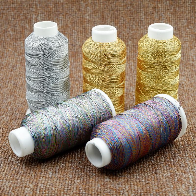 Large Roll 3 Shares 6 Shares 9 Shares 12 Shares Gold Thread Gold And Silver Strands Thread Diy Hand-Woven Thread Color Jewelry Accessories Gold Wire