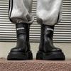 Autumn and Winter Black Men's Boots Classic Styles by Designers Work and Party Outdoor Street -46 Leather Shoes