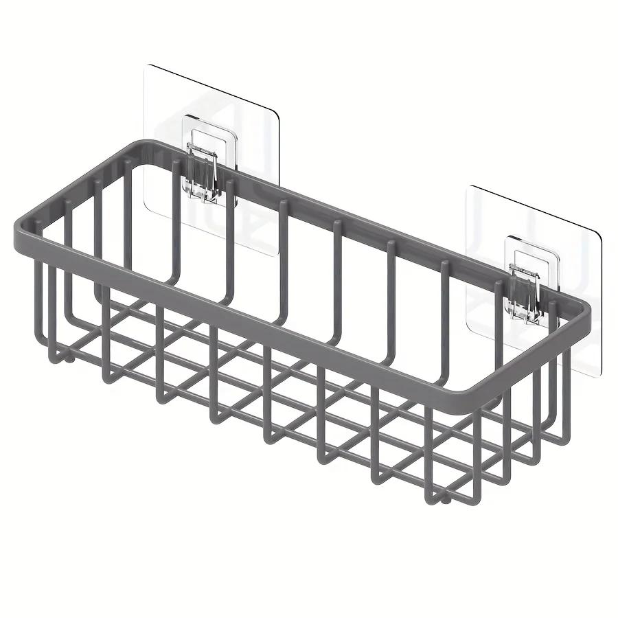 

Easy-to-Install Kitchen Sink Organizer, No Drilling Required, Multipurpose Storage Rack Suitable for Sponges,Brushes, and Towels сірий колір