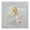 Lomeri Tsumami Zaiku Chirimen Hair Accessory for Coming-of-Age Ceremony, Graduation, Wedding, Furisode - White Gold A420
