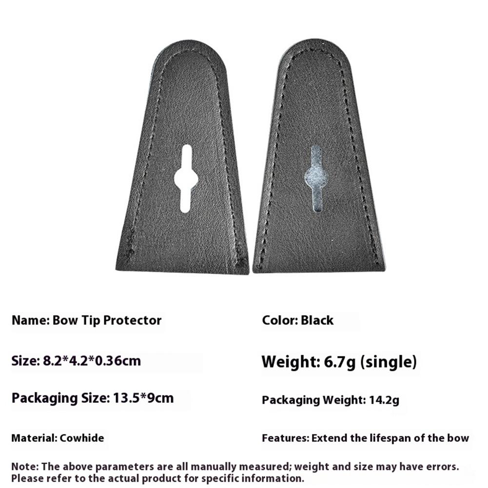 Leather Bow Tip Protector Bow Limbs Tip Cover Protective Bow Limb Guard Archery Bow Limb Tip Protector for Outdoor Hunting