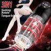 Pompe per Pene Potenziate con 6 Pompe a Vuoto Aggiornate 7 Azioni Rotanti 7 Schemi di Aspirazione 7 Pussy Pocket Leccanti Display LCD Giocattoli