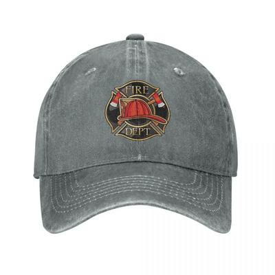 Fire Department Stuff Men Women Baseball Caps Gift for Fireman Distressed Denim Washed Hats Cap Vintage Workouts Headwear