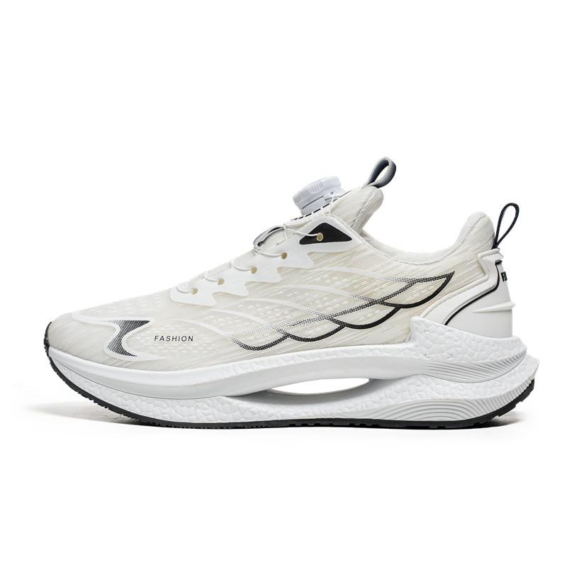 

Мужские повседневные сетчатые кроссовки 2025 Новые осенние мужские модные кроссовки Беговые кроссовки с поворотной пряжкой Нескользящие Дышащие Уличные Мягкие Спортивные туфли 39 белый