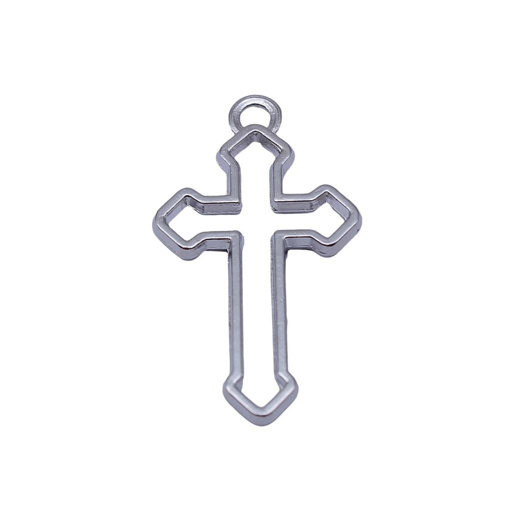 Hollow Cross Charms Multi Color Alloy Pendants For Gothic Christian Jewelry Accessories