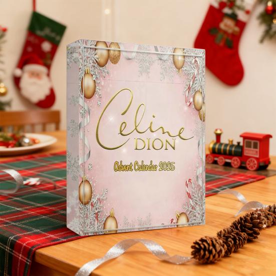 Advent Calendar 24 Days Countdown Box PVC Ornament with Surprise Miniatures Christmas Countdown Decor for Tree And Collectors