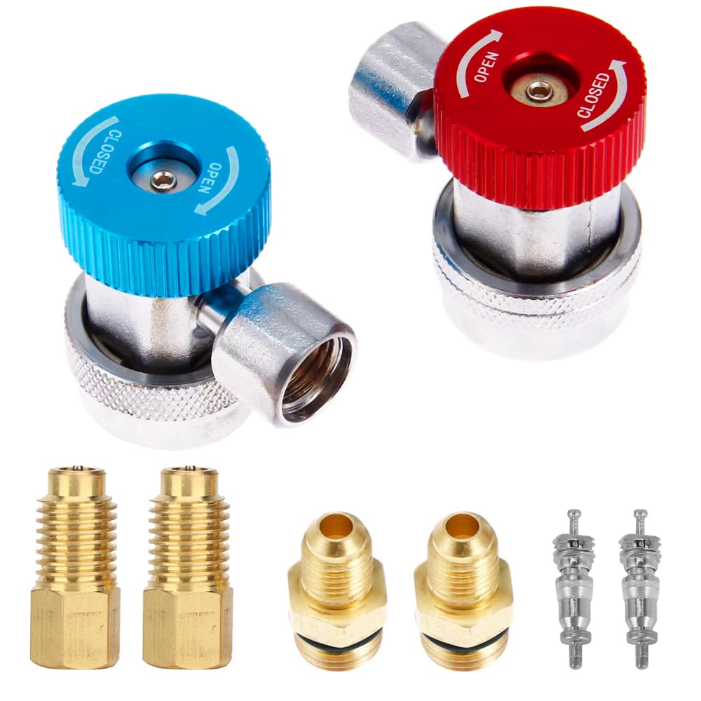 

R134A Quick Joint 8 Piece Set Conversion Adapter Quick Connector 1/4 x 1/2 x 16mm x 13mm