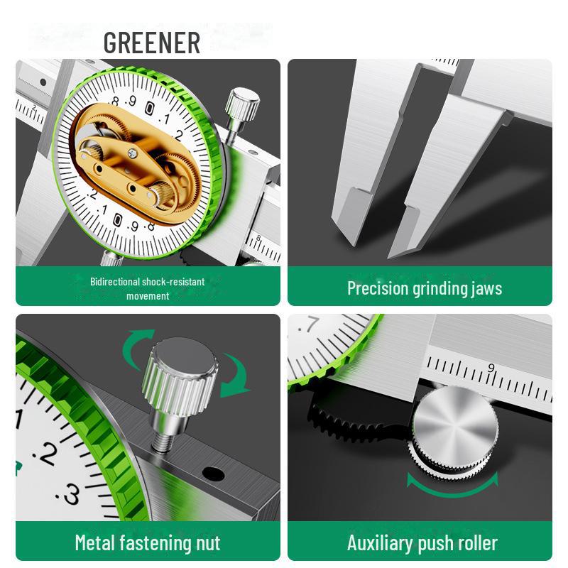 Green Forest High Precision Stainless Steel Vernier Caliper 0-300mm Dial