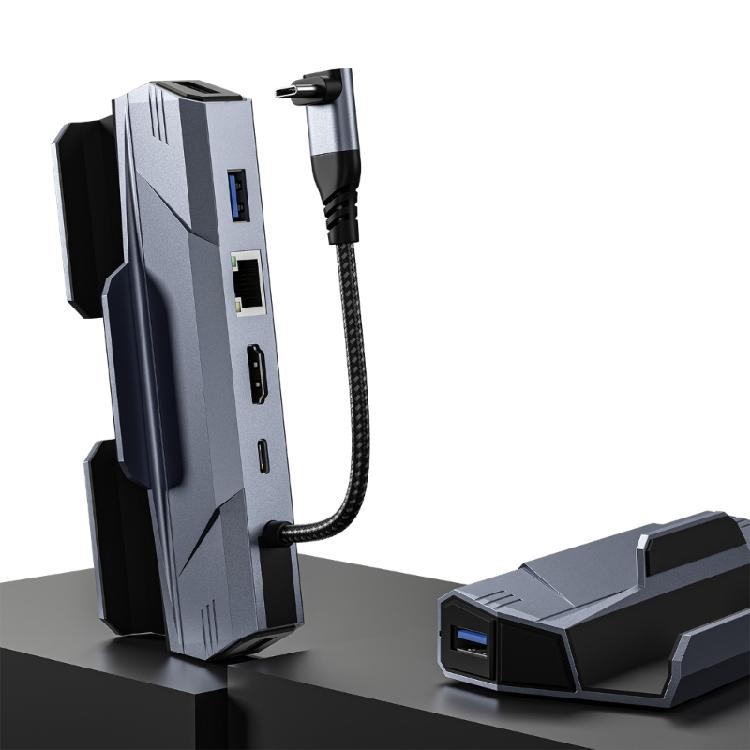 6 In 1 USB C Docking Station for SteamDeck and ROG Offering USB 4K HDMI2.0 and Fast Ethernet USB 3.0 Hubs