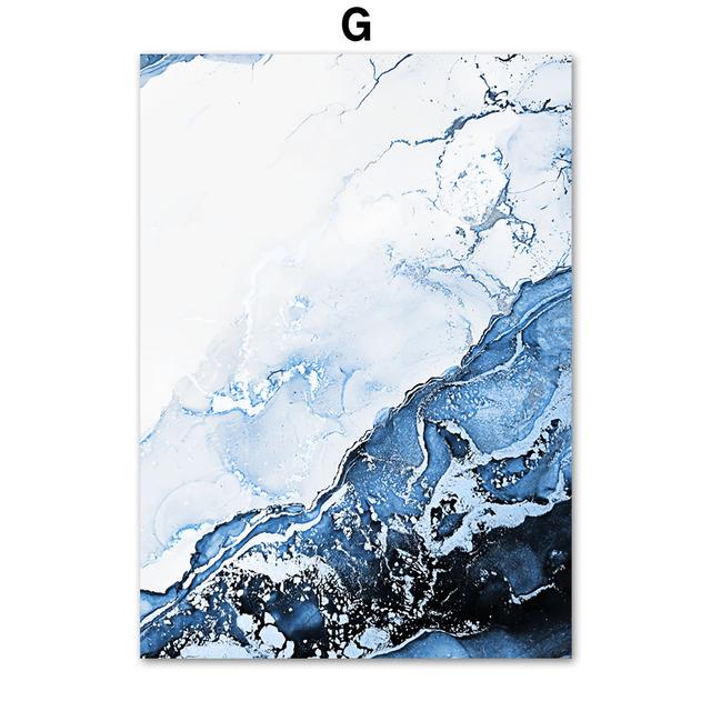 Blue Sea Whale Coral Lighthouse Marble Wall Art Canvas Painting Nordic Posters And Prints Wall Pictures For Living Room Decor