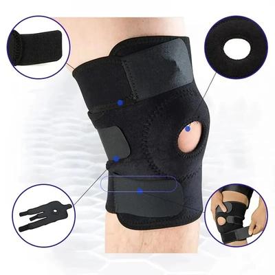 Genouillère avec Stabilisateurs Latéraux Réglable Respirante Genou Support Adapté pour l'Entraînement Sportif et la Douleur au Genou