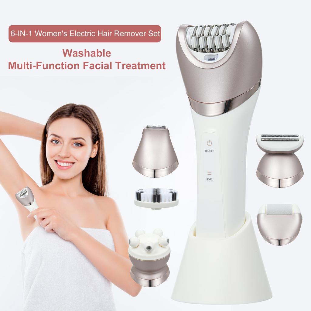 6 IN 1 Women s Electric Hair Remover Face Foot Body Hair Grooming Set for Women