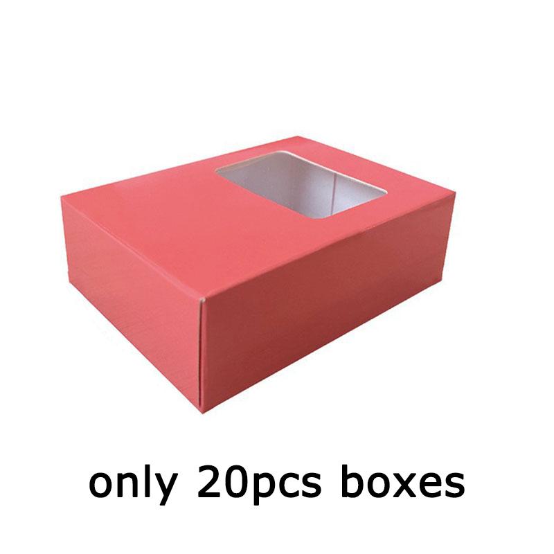 

WTEMPO Clear Window Paper Handmade Soap Boxes Foldable DIY Jewelry Ornament Gift Packaging Boxes Ideal for Storing and Gifting Delicate Items 20pcs рожевий