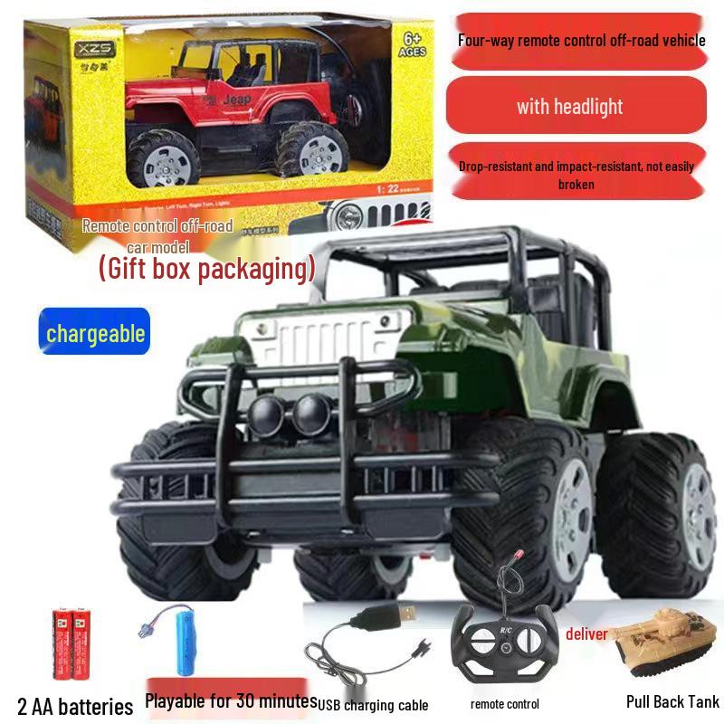 Four-Wheel Drive Remote Control Off-Road Racing Jeep Toy for Kids