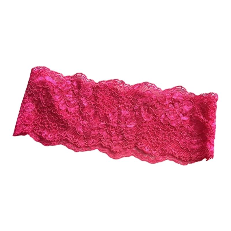 Lace Hair Band for Women, Wide Flower Headband, Elastic Hairwrap for Daily Grooming, Makeup Prep, Casual Wear, and Daily Styling