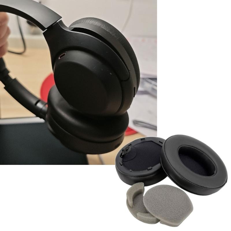 Sheepskin Earpads Earmuff for WH-1000XM4 1000XM4 Headphones Active Noise Cancelling Lambskin Ear Cushions Earpad Set