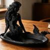 Decorative Ring Holder 3D Printed Mermaid Jewelry Tray, Vintage Rings Earrings Necklaces Organizing Display Tray Dish, Trinket Keys Plate for