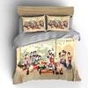 Chinese Traditional Twelve Beauties Bedding Set 3pcs,Vintage Watercolor Lady Art Duvet Cover,Elegant Cultural Bedding for Hoom