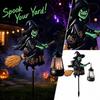 Halloween Witch Riding Stake Light for Outdoor Garden Decoration with Hanging Light