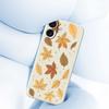 For iPhone 17 Case Maple Leaves Pattern Printing Straight Edge TPU Phone Back Cover