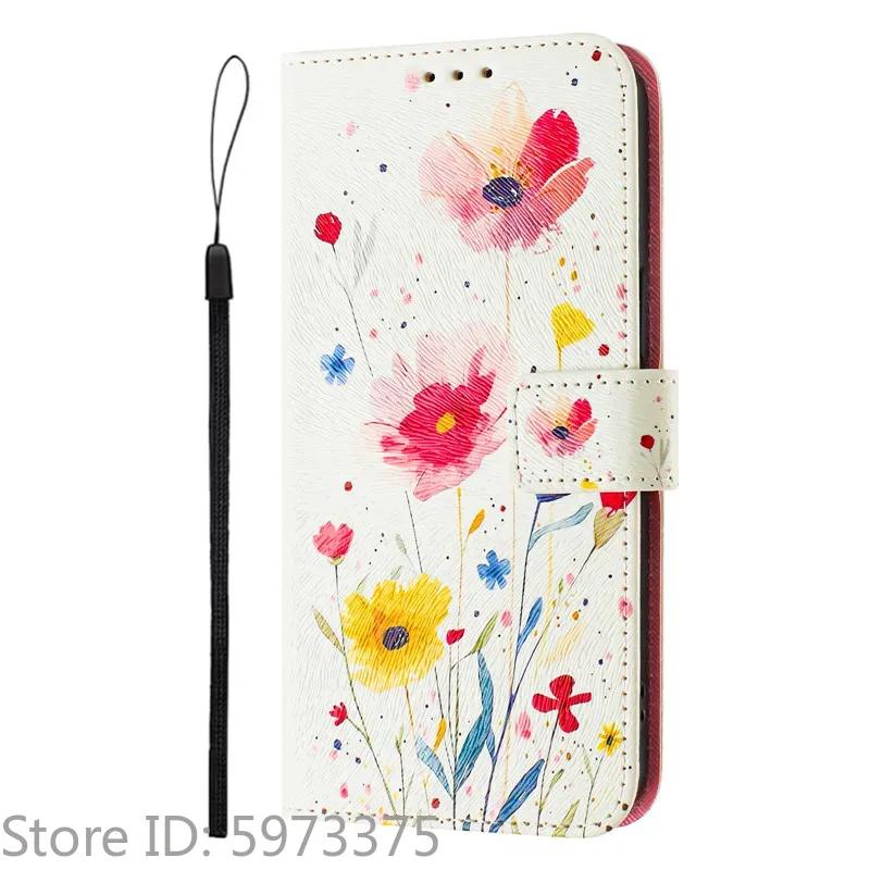 Luxury Flip Leather Case For Motorola Edge 70 Flip Cover On For Moto G67 G57 G06 Power 4G 5G Coque Wallet Bags Flower Cases Etui
