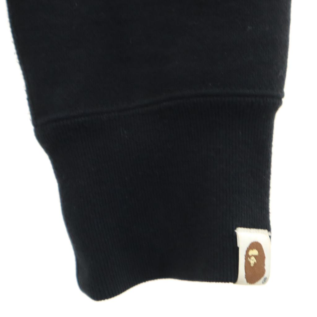 A BATHING APE made in Japan Shark Long sleeve sweat Zip hoodie M black Men's Used