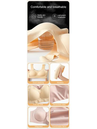 Seamless Wireless Sports Bra for Women - European & American Style with Fixed Cups