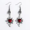 New Dark Vintage Gothic Collection Earrings Sacred Heart Goth Halloween Earrings for Women Red Oil Drop Gothic Punk Accessories