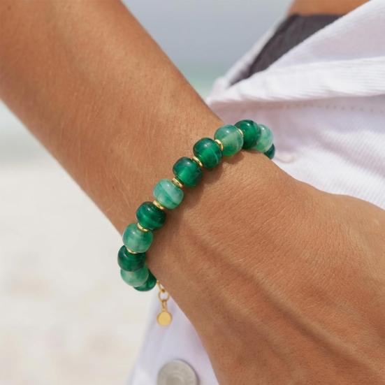 Boho Beaded Bracelets Colorful Acrylic Beads Bracelets Adjustable Length Lightweight Bracelets Lightweight Jewelry for Women Girls Daily Wear