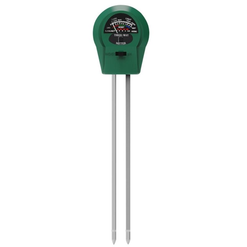 

Long Probe Soil Moisture Meter 3 In 1 Portable Soil Moisture Sunlight Intensity Monitors Soil Test Meter for Gardening 1