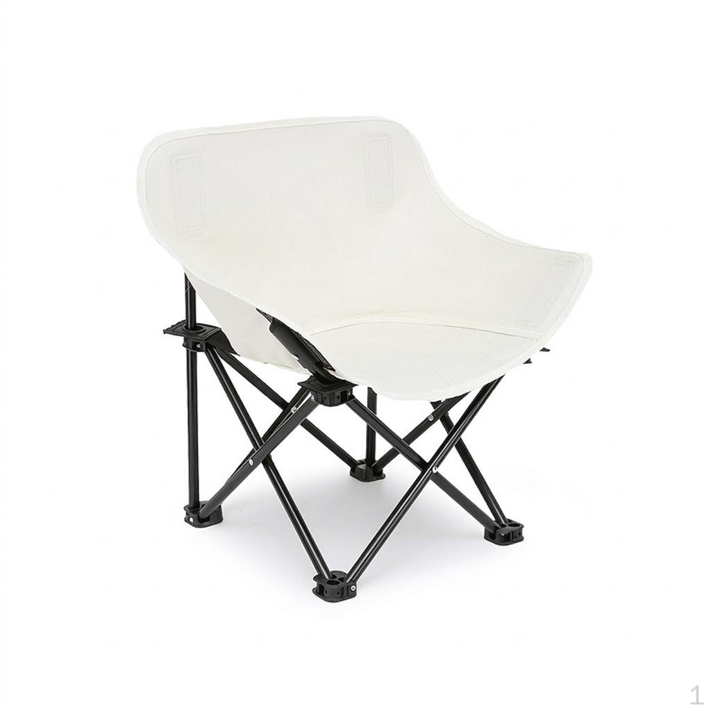 Moon Chairs for Adults, Folding Chair with Carbon Steel Frame and Oxford Cloth, Portable Camping