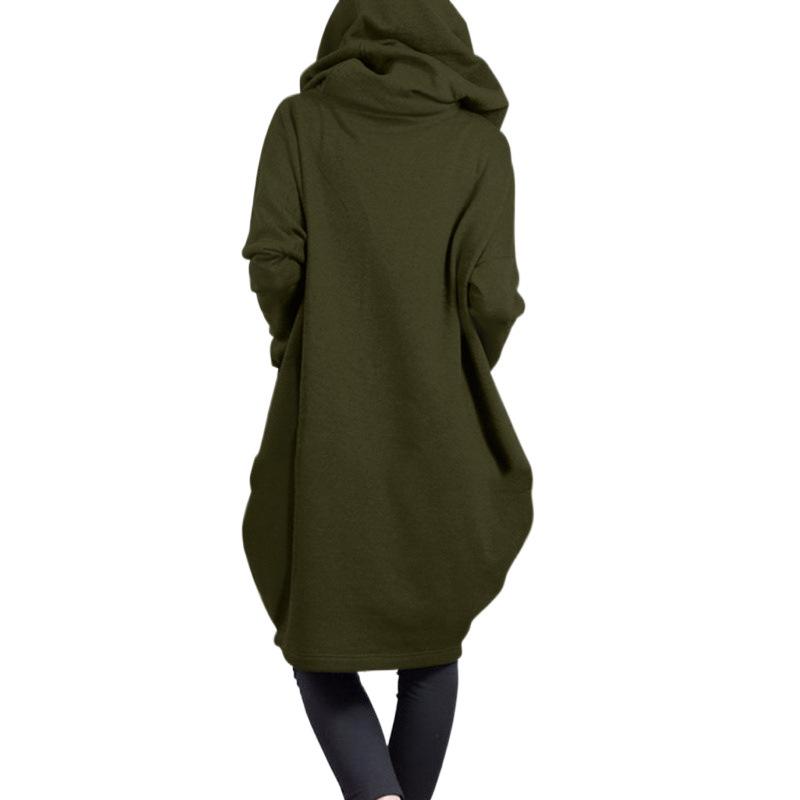 Women's 2024 Fast-Selling Zipper Hooded Pocket Sweatshirt, Mid-Length Two-Piece Loose Jacket