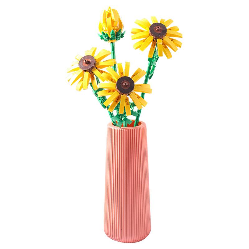 Plastic Small Particle Building Blocks Flower Three-dimensional Puzzle Children Gifts Educational Toys