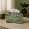 2D Flat,1pc Arts And Crafts Botanical Tissue Box Cover, Vine Floral Green High-Quality, Durable, Weight, Foldable Storage, Ideal for Living Room And D