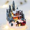 Christmas Decorations Resin House Luminous Ornaments Christmas Micro Landscape Christmas Small House Christmas Gift