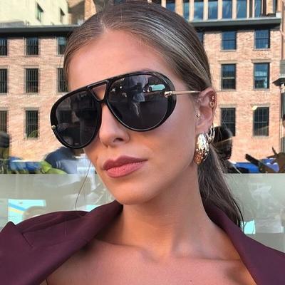 Óculos de Sol Estilosos da Moda Mulher Formato Aviador Óculos de Sol Anti-reflexo Homem Viagem de Férias Óculos de Sol Mulher