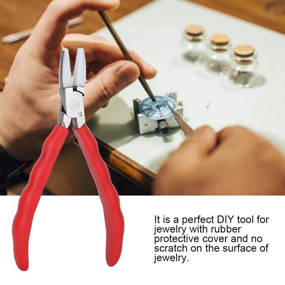 Durable Jewelry Pliers Jewelry Making Flat Nylon Jaw Pliers Special-shaped Eyeglasses Plier  DIY